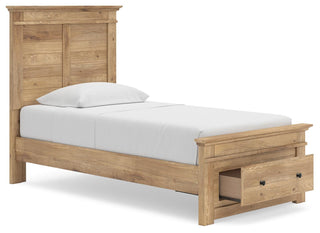 Makidern Twin Panel Storage Bed, Dresser and Mirror