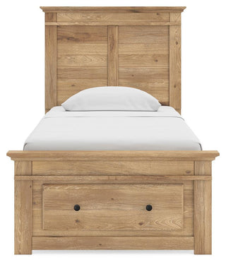 Makidern Twin Panel Storage Bed, Dresser and Mirror