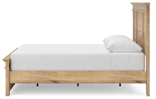 Makidern Queen Panel Bed with Storage, Dresser and Mirror