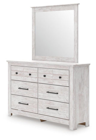 Makidern Queen Panel Bed, Dresser, Mirror and Nightstand