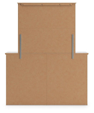 Makidern Twin Panel Bed, Dresser and Mirror