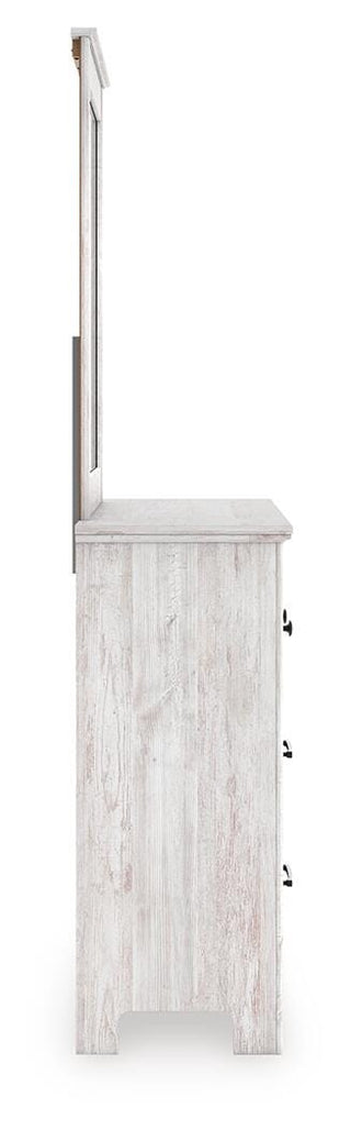 Makidern Full Panel Storage Bed, Dresser and Mirror