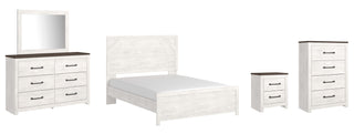 Gerridan Queen Panel Bed with Dresser, Mirror, Chest and Nightstand