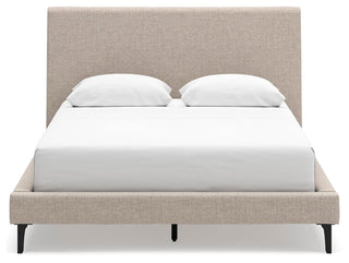 Cielden Queen Upholstered Bed, Dresser and Mirror