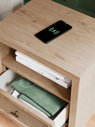 Cielden King Panel Bed, Dresser and Nightstand
