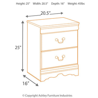Huey Vineyard Two Drawer Night Stand