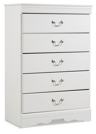 Anarasia Twin Sleigh Bed, Dresser, Mirror and Chest