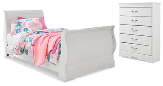 Anarasia Twin Sleigh Bed and Chest