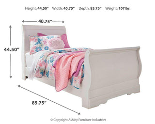 Anarasia Sleigh Bed - Twin