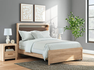 Kinlanni Queen Panel Bed, Dresser, Mirror and Nightstand
