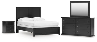 Maribel Full Panel Bed, Dresser, Mirror and Nightstand