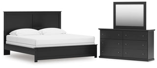 Maribel King Panel Bed with Dresser and Mirror