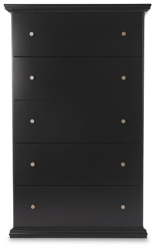 Maribel Queen Panel Bed, Dresser, Mirror, Chest and Nightstand