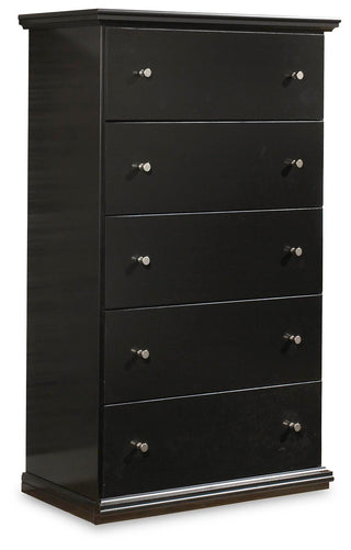 Maribel King Panel Bed, Dresser, Mirror, Chest, and 2 Nightstands