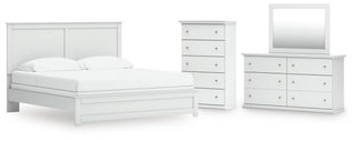 Bostwick Shoals King Panel Bed, Dresser, Mirror and Chest