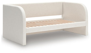 Arloster Twin Upholstered Day Bed, Dresser and Mirror