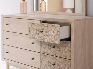 Arloster Full Upholstered Panel Bed, Dresser and Mirror