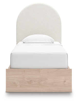 Arloster Twin Upholstered Panel Bed with Storage