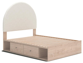 Arloster Full Panel Storage Bed, Dresser, Mirror and Nightstand