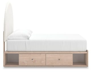 Arloster Full Panel Storage Bed, Dresser, Mirror and Nightstand