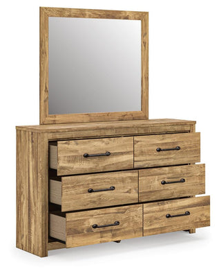 Maystonna Queen Panel Bed, Dresser and Mirror