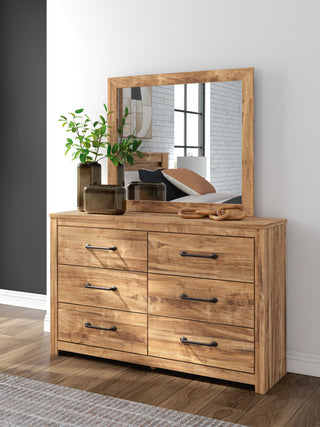Maystonna Queen Panel Bed, Dresser and Mirror