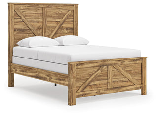 Maystonna Queen Crossbuck Panel Bed, Dresser, Mirror and Nightstand