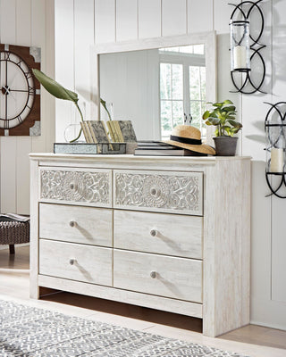 Paxberry Queen Panel Bed, Dresser, Mirror,  Chest and Nightstand