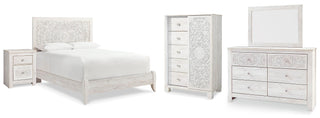 Paxberry Queen Panel Bed, Dresser, Mirror,  Chest and Nightstand