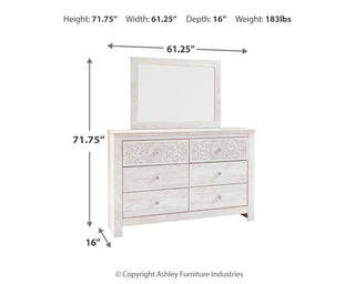Paxberry Queen Panel Bed, Dresser and Mirror