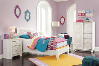 Paxberry Twin Panel Bed, Chest and Nightstand