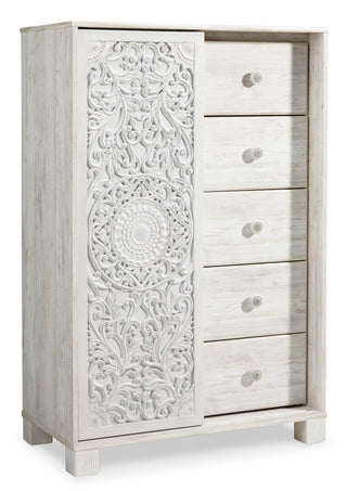 Paxberry Full Panel Bed, Dresser, Mirror and Chest