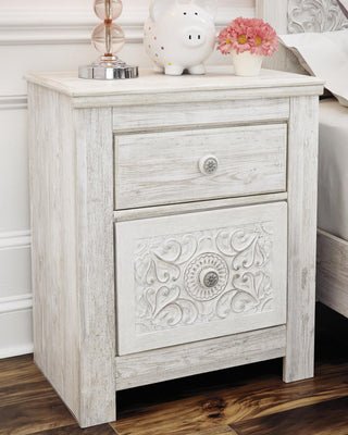 Paxberry Full Panel Bed and Nightstand