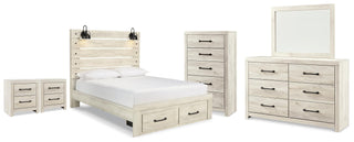 Cambeck Queen Panel Storage Bed, Dresser, Mirror, Chest and 2 Nightstands