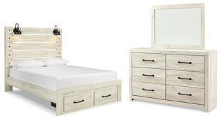 Cambeck Queen Panel Storage Bed, Dresser and Mirror