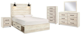 Cambeck Queen Panel Storage Bed, Dresser, Mirror, Chest and Nightstand