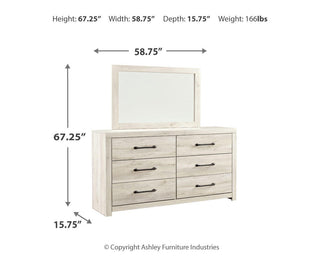 Cambeck Queen Panel Bed with Storage, Dresser, Mirror and Nightstand