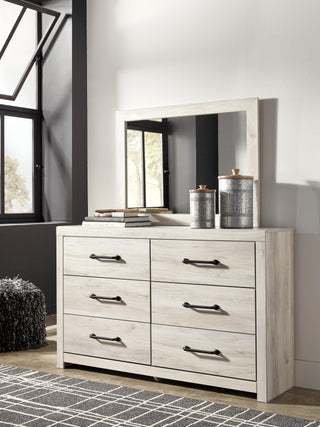 Cambeck Full Panel Bed with Storage, Dresser, Mirror and Nightstand