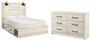 Cambeck Queen Panel Bed with Storage and Dresser