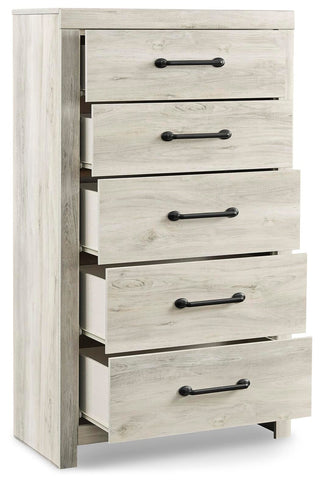 Cambeck Full Panel Bed with Storage, Chest and Nightstand