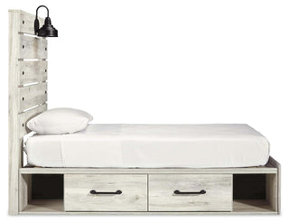 Cambeck Twin Panel Bed with Storage, Dresser, Mirror, Chest and 2 Nightstands