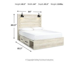 Cambeck Queen Panel Storage Bed, Dresser, Mirror, Chest and Nightstand