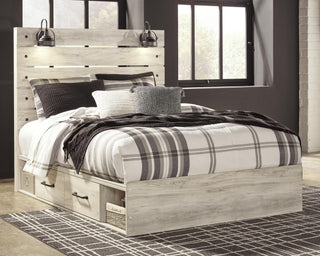 Cambeck Queen Panel Bed with Storage, Dresser and Mirror