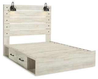 Cambeck Queen Panel Bed with Storage, Dresser and Mirror