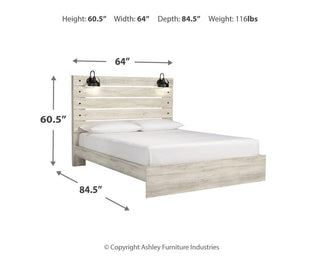 Cambeck Queen Panel Bed and 2 Nightstands
