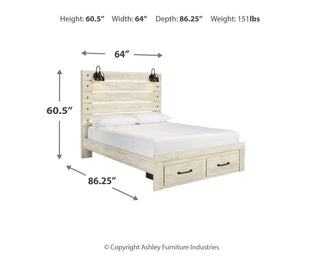 Cambeck Queen Panel Storage Bed, Dresser, Mirror and Nightstand