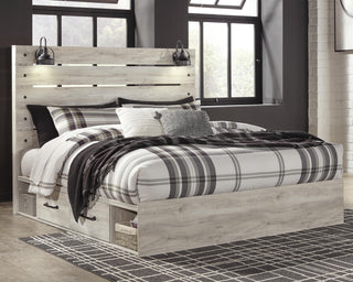 Cambeck King Panel Bed with Storage, Dresser, Mirror and Chest