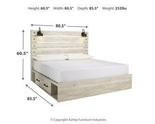 Cambeck Queen Panel Bed with 2 Storage Drawers