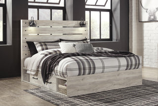 Cambeck King Panel Storage Bed, Dresser, Mirror, Chest and Nightstand