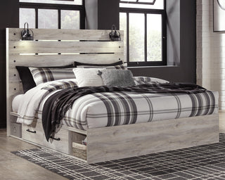 Cambeck King Panel Storage Bed, Dresser, Mirror and Nightstand